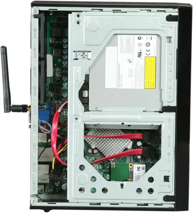 Alt view image 6 of 8 - ECS MS200 Intel Socket LGA1156 Intel H55 Black Mini / Booksize Barebone System
