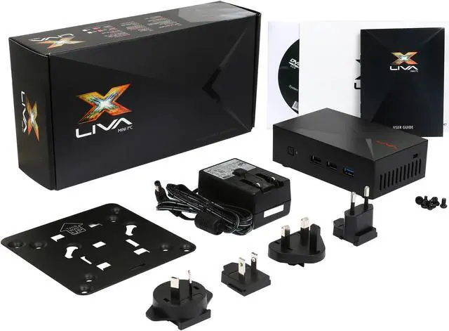 Alt view image 6 of 6 - ECS LIVA X 2GB/0GB Mini / Booksize Barebone System