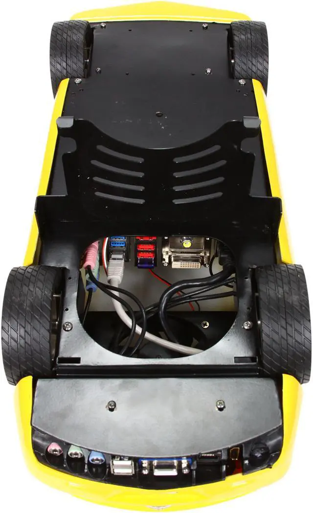 Alt view image 7 of 8 - PC Rides PCRUL-SS-BR-Yellow AMD Socket AM3 AMD 880G Yellow Mini / Booksize Barebone System