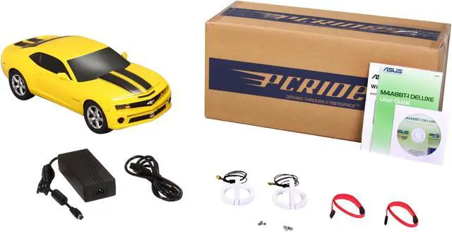 Alt view image 8 of 8 - PC Rides PCRUL-SS-BR-Yellow AMD Socket AM3 AMD 880G Yellow Mini / Booksize Barebone System