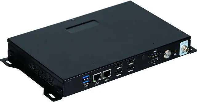 Main image of GIGAIPC QBiX-Lite-AMDA1605H-A1 Black Embedded Industry Systems W/ AMD Ryzen V1605B Embedded Processor, 4 HDMI 2.0, 2 LAN PORTS