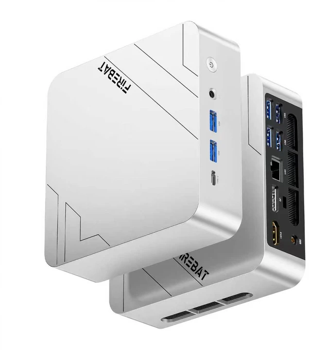 Alt view image 4 of 5 - Firebat F1 Mini PC with AMD Ryzen 5 Pro 7640HS 6C/12T, 24GB High-speed onboard RAM M.2 512GB SSD, WiFi6 BT5.2, Supports up Triple-screen display 4K60Hz display, 1 USB4 and 6 USB-A ports, Windows11