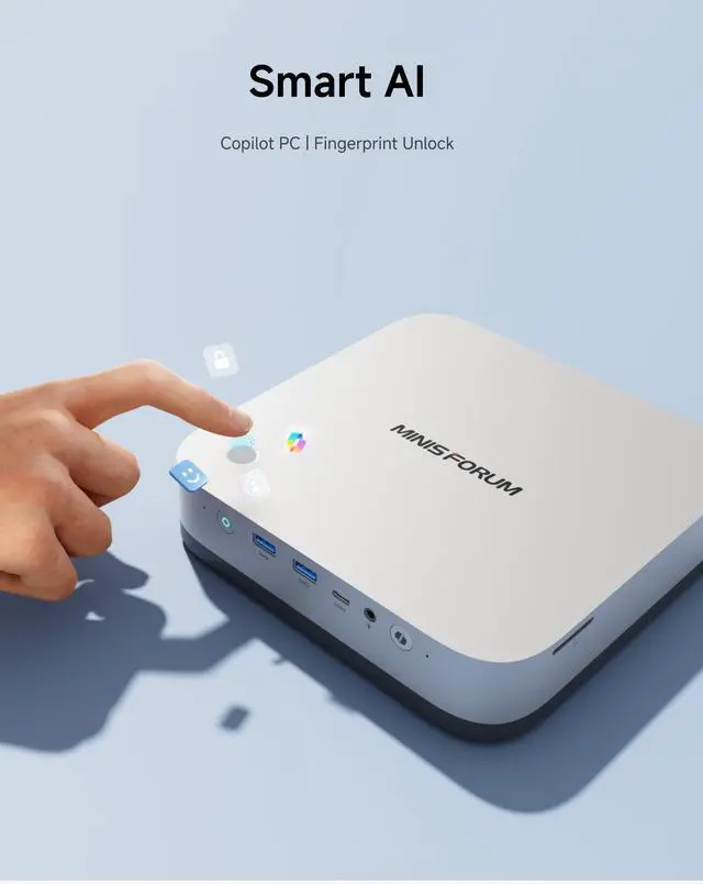 Alt view image 5 of 7 - MINISFORUM AI Mini PC X1 Pro-370 AMD Ryzen AI 9 HX 370 32GB DDR5 2TB SSD Without OS, 2x5G RJ45 Port|WiFi7|BT5.4, HDMI/DP/2xUSB4 Video Output, AMD Radeon 890M Graphics Copilot Support AI Mini Computer