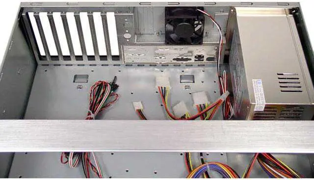 Alt view image 8 of 10 - iStarUSA D-300-35 Black Aluminum / Steel 3U Rackmount Chassis 350W 4 External 5.25" Drive Bays