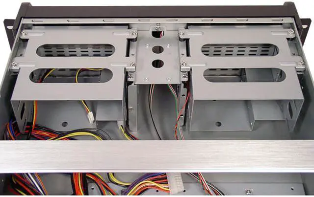 Alt view image 7 of 10 - iStarUSA D-300-35 Black Aluminum / Steel 3U Rackmount Chassis 350W 4 External 5.25" Drive Bays