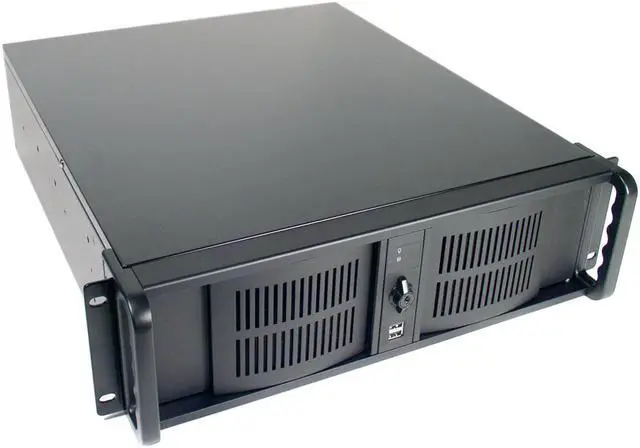 Main image of iStarUSA D-300-35 Black Aluminum / Steel 3U Rackmount Chassis 350W 4 External 5.25" Drive Bays