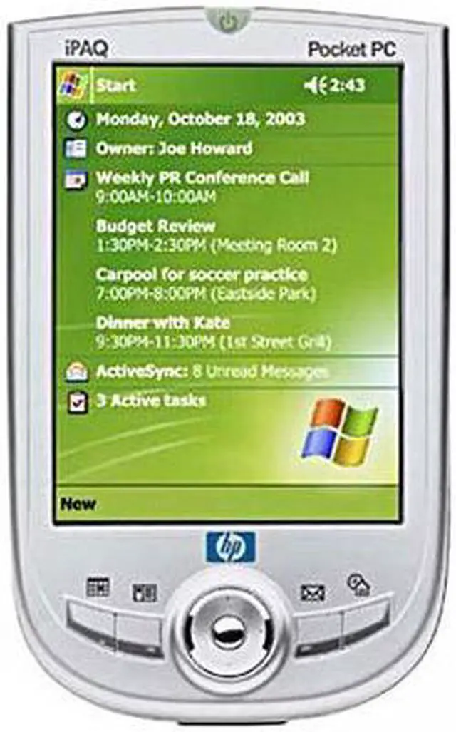 Main image of HP H1945 PDA Samsung S3C 266 MHz 240 x 320 TFT 3.5" Bluetooth