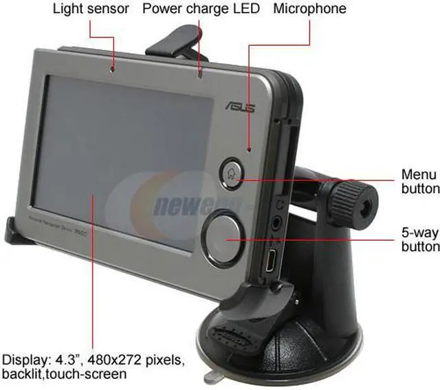 Alt view image 2 of 15 - ASUS 4.3" Personal Navigation Device Utilizes Bluetooth 2.0 for Handsfree Calls