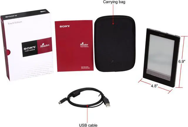 Alt view image 7 of 7 - Sony PRS-600BC Reader Touch Edition E-book Reader - Classic Black