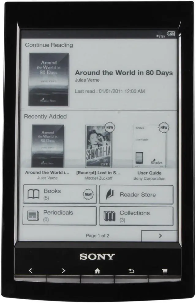 Alt view image 4 of 10 - Sony PRS-T1 6" Ultra-light Reader with Wi-Fi and Enhanced Touch Screen -Black