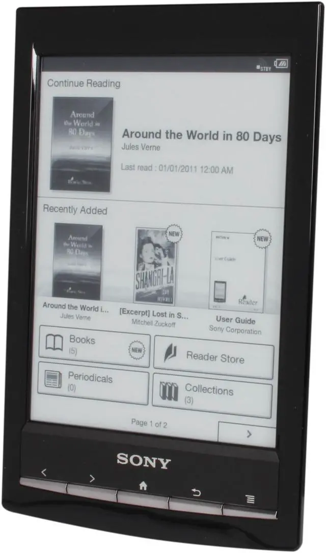 Alt view image 5 of 10 - Sony PRS-T1 6" Ultra-light Reader with Wi-Fi and Enhanced Touch Screen -Black