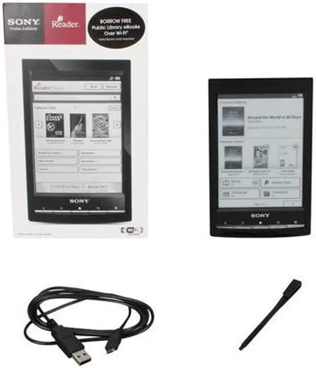 Alt view image 10 of 10 - Sony PRS-T1 6" Ultra-light Reader with Wi-Fi and Enhanced Touch Screen -Black