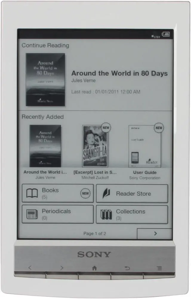 Main image of Sony PRS-T1 6" Ultra-Light Reader with Wi-Fi and Enhanced Touch Screen - White