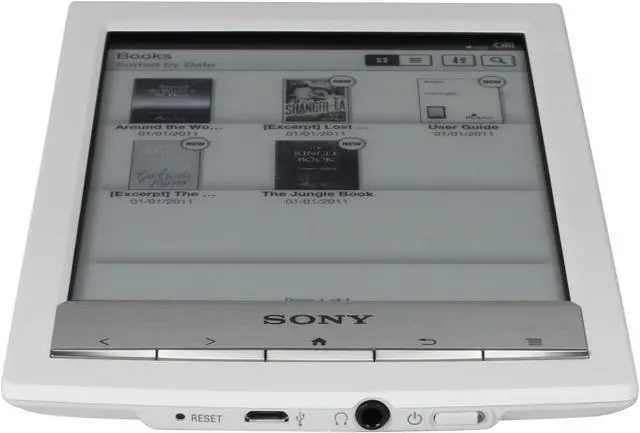 Alt view image 6 of 8 - Sony PRS-T1 6" Ultra-Light Reader with Wi-Fi and Enhanced Touch Screen - White
