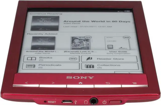 Alt view image 6 of 7 - Sony PRS-T1 6" Ultra-light Reader with Wi-Fi and Enhanced Touch Screen -Red