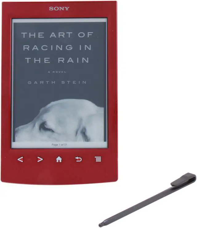 Main image of SONY PRS-T2 6" Reader with Wi-Fi and Public Library Download - Red