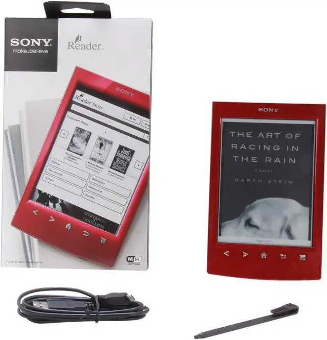 Alt view image 7 of 7 - SONY PRS-T2 6" Reader with Wi-Fi and Public Library Download - Red