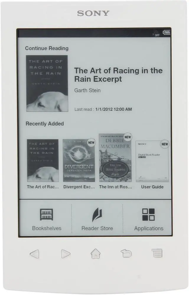 Alt view image 2 of 8 - SONY PRS-T2 6" Reader with Wi-Fi and Public Library Download - White