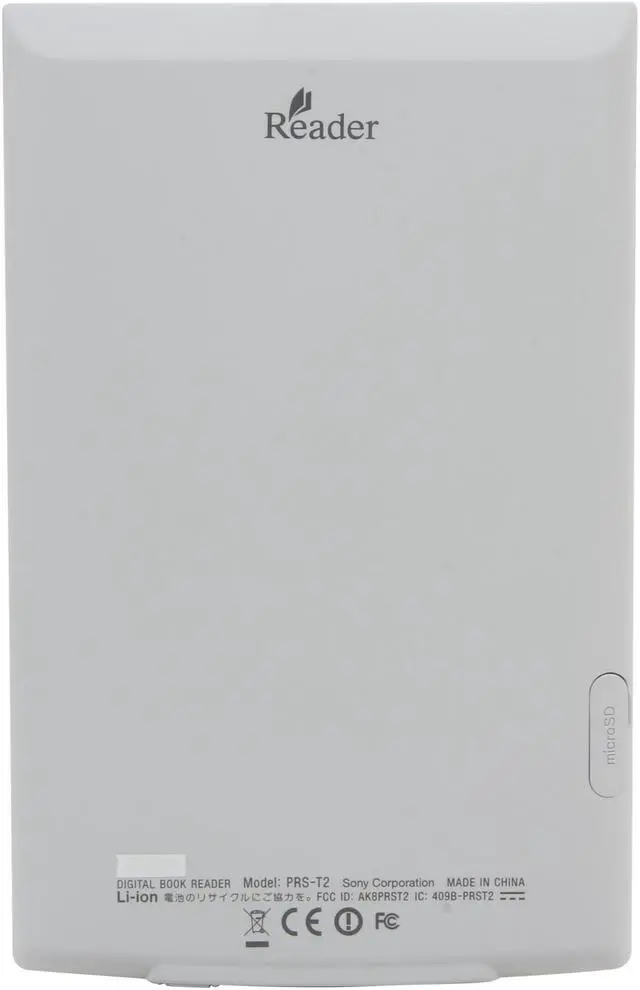 Alt view image 4 of 8 - SONY PRS-T2 6" Reader with Wi-Fi and Public Library Download - White