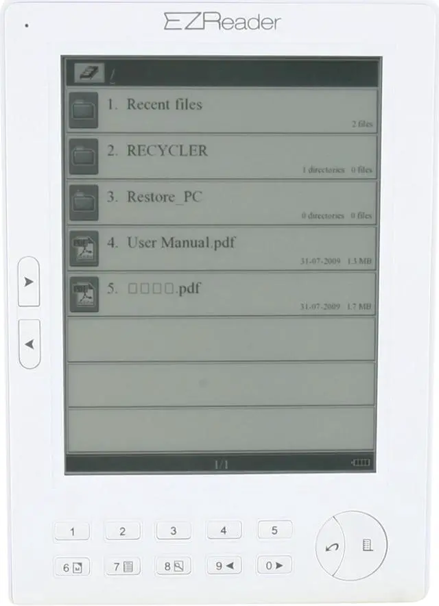 Alt view image 7 of 11 - Astak EB-05EZWHT EZ E-Book Reader Pocket Pro with 5" E-Ink Screen, White