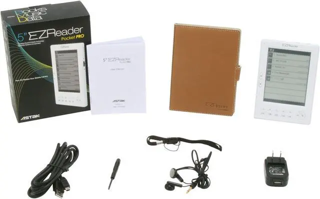 Alt view image 11 of 11 - Astak EB-05EZWHT EZ E-Book Reader Pocket Pro with 5" E-Ink Screen, White
