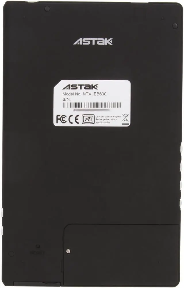 Alt view image 3 of 7 - Astak EB600BLK Mentor E-Book Reader with 6" E-Ink Screen and Multi Language Support, Black