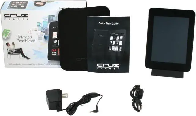 Alt view image 9 of 9 - Velocity Micro - CRUZ Reader running Google ANDROID + Borders eBook Store