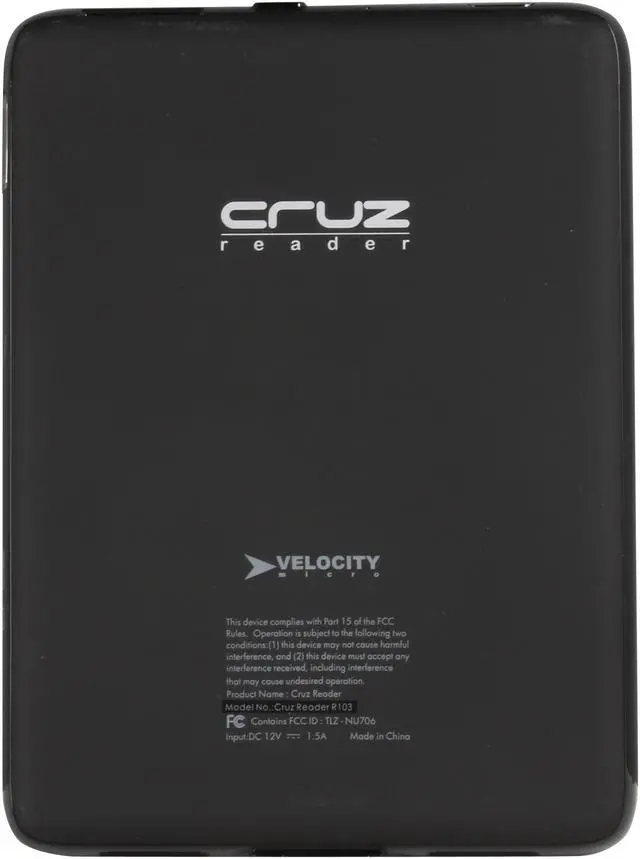 Alt view image 4 of 8 - Velocity Micro Cruz Reader R103 7" Android Tablet with Wi-Fi + 4GB Internal MicroSD Card