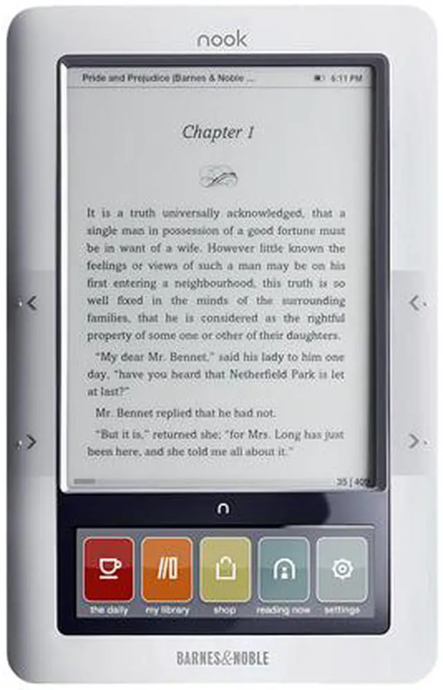 Main image of Barnes & Noble NOOK Wi-Fi eReader BNRV100