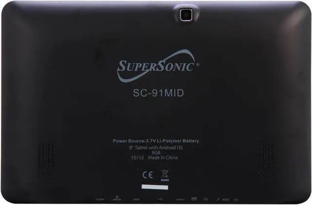 Alt view image 5 of 9 - SUPERSONIC SC-91MID Built-in 8GB Internal Memory Memory 9.0" 800 x 480 Capacitive Touchscreen Internet Tablet Android 4.0 (Ice Cream Sandwich)