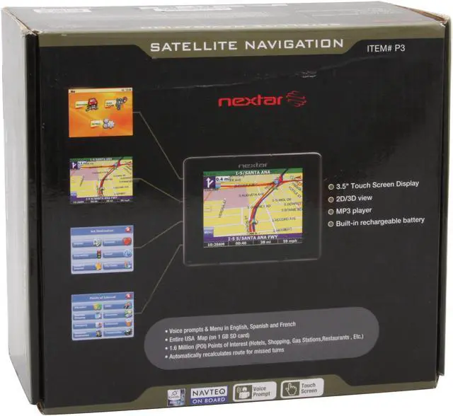 Alt view image 17 of 17 - Nextar 3.5" GPS Navigation with MP3 Player