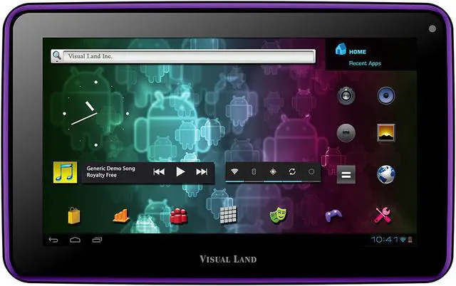 Alt view image 2 of 7 - Visual Land Prestige ME-107-8GB-PRP 512MB DDR3 RAM Memory 7.0" 800 x 480 Internet Tablet (Purple) Android 4.0 (Ice Cream Sandwich) Purple