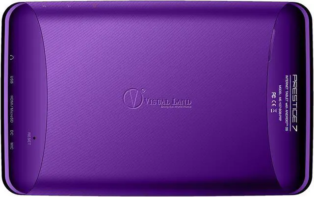 Alt view image 4 of 7 - Visual Land Prestige ME-107-8GB-PRP 512MB DDR3 RAM Memory 7.0" 800 x 480 Internet Tablet (Purple) Android 4.0 (Ice Cream Sandwich) Purple