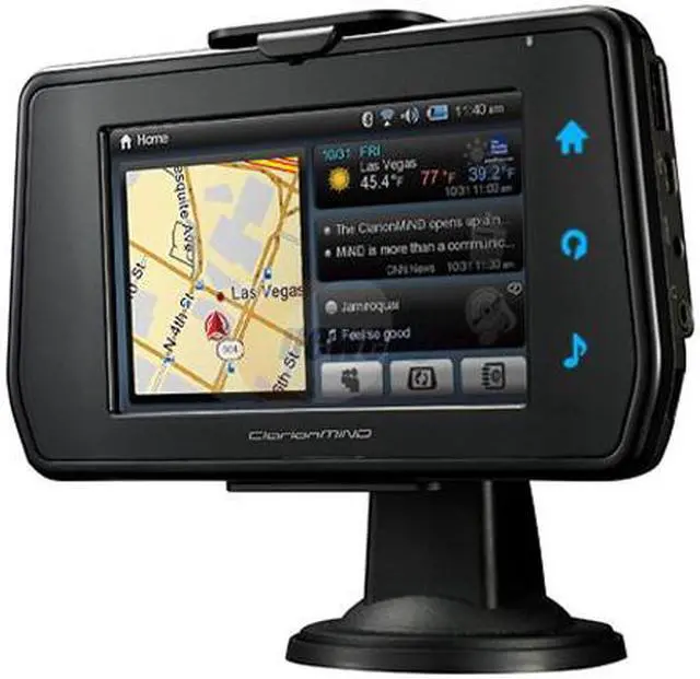 Alt view image 3 of 10 - ClarionMind 4.8" Mobile Internet GPS Navigation Blk