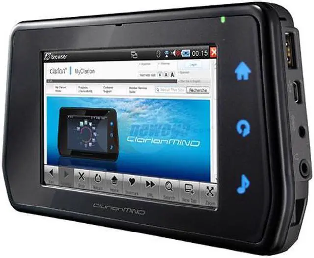 Alt view image 2 of 10 - ClarionMind 4.8" Mobile Internet GPS Navigation Blk