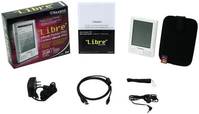 Alt view image 6 of 6 - Aluratek "Libre" E-Book Reader Pro with 5" Display, White