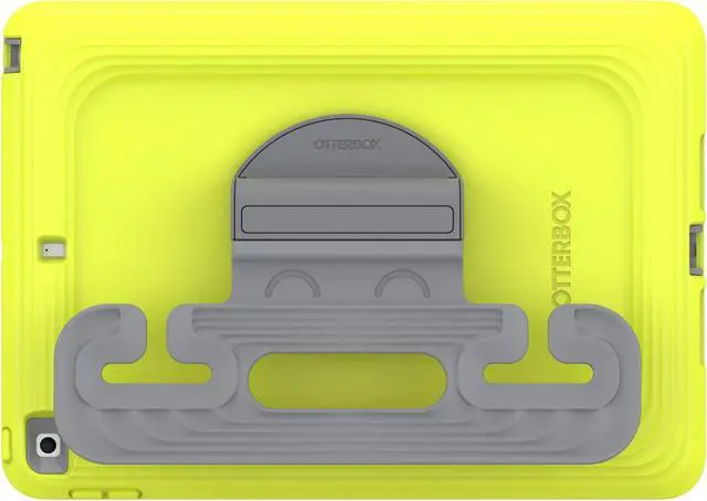 Alt view image 2 of 4 - OtterBox Kids Antimicrobial EasyGrab Martian Green (Neon Green/Grey) iPad (7th, 8th, and 9th gen) Case 77-81186