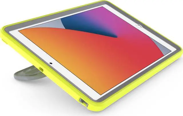 Alt view image 4 of 4 - OtterBox Kids Antimicrobial EasyGrab Martian Green (Neon Green/Grey) iPad (7th, 8th, and 9th gen) Case 77-81186