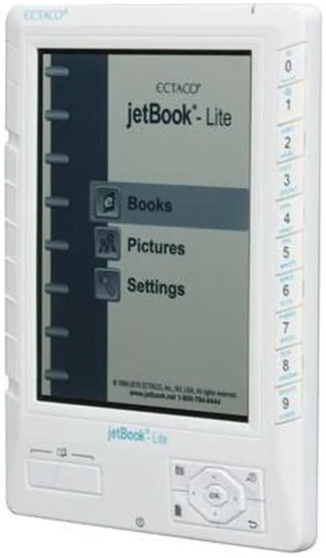 Alt view image 2 of 8 - ECTACO E-Book Reader White jetBook-Lite