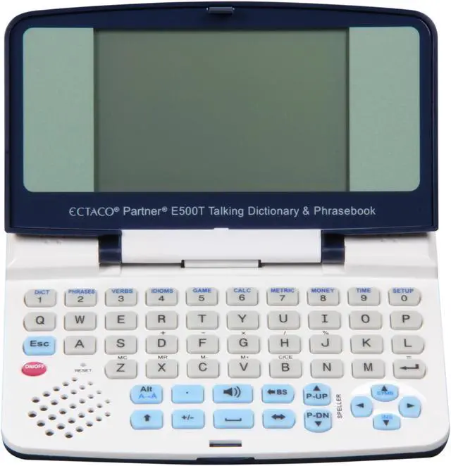 Alt view image 2 of 7 - ECTACO Partner E500T English-Spanish Talking Electronic Dictionary and Audio PhraseBook