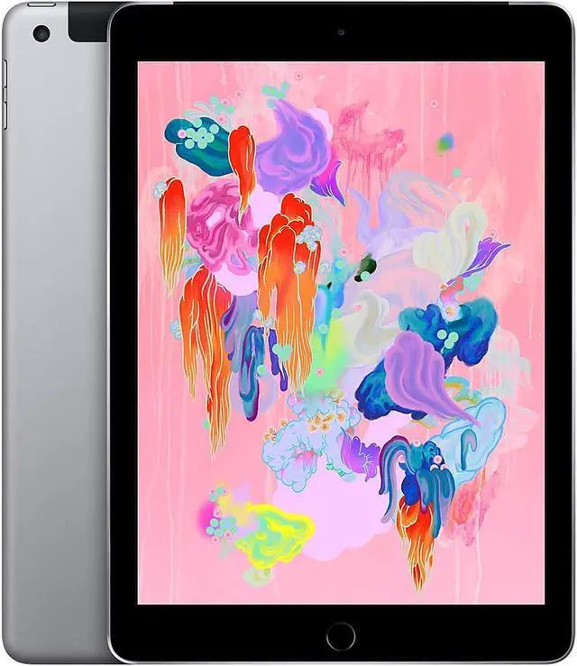 Alt view image 6 of 6 - Apple iPad 9.7" 2018 (6th Generation) 32 GB A1954 Wi-Fi + Cellular (Global) - Space Gray (Refurbished)