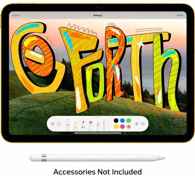 Alt view image 3 of 5 - Refurbished 2022 Apple iPad 10th Gen A14 Bionic Chip 10.9" 256GB Storage Wi-Fi/Cellular Grade A
