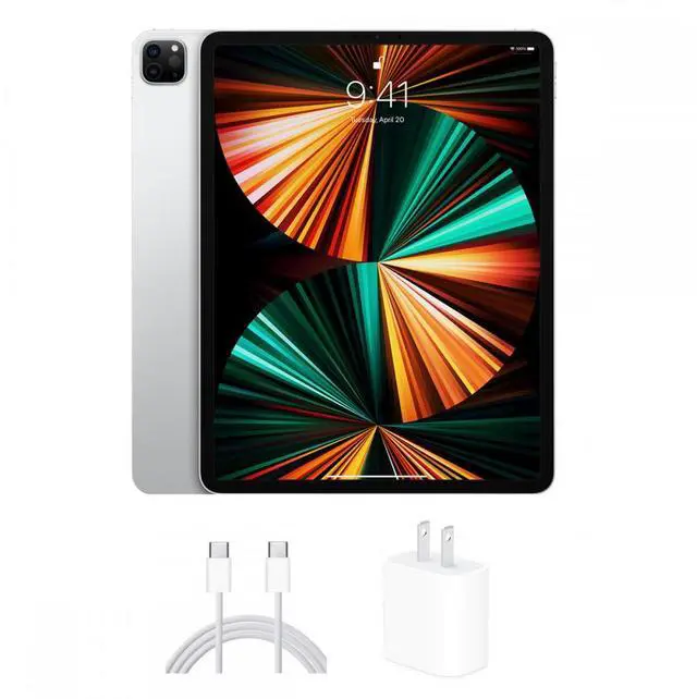 Main image of Apple iPad Pro 12.9 in 5th Gen (2021) Silver 256 GB Cellular and Wi-Fi - Refurbished