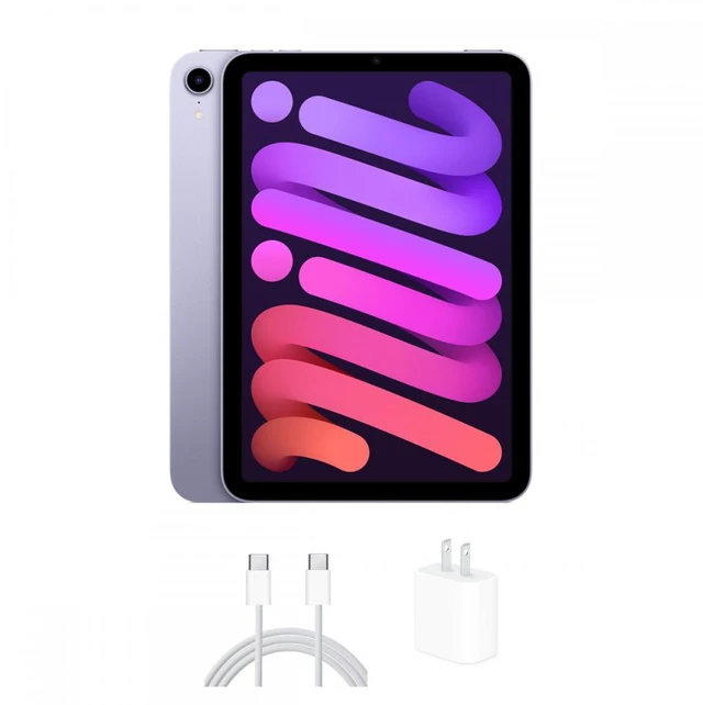 Main image of Apple iPad Mini 6 (2021) Purple 256 GB Cellular and Wi-Fi - Refurbished