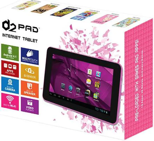 Alt view image 2 of 3 - D2pad D2-712_PK 512MB DDR3 Memory 7.0" 800 x 480 Tablet Android 4.1 (Jelly Bean) Pink