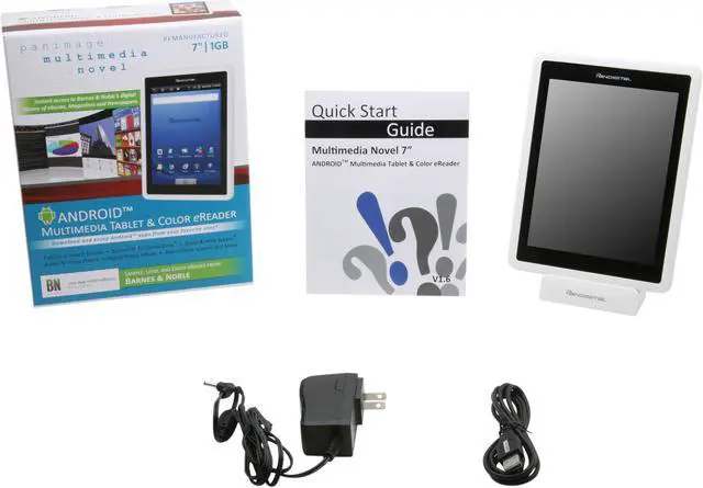 Alt view image 9 of 9 - Pandigital Android Multimedia Tablet & Color eReader RR7T10WWH7