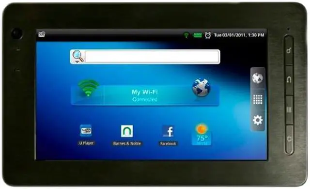 Main image of Pandigital R70B200 256MB DRAM Memory 7.0" 800 x 480 Media Tablet Android 2.2 (Froyo)