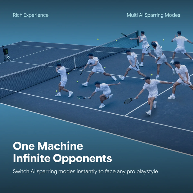 Alt view image 2 of 5 - Lumistar Tero Pro Gray PRO AI Tennis Training Partner - Tero Pro (Gray)