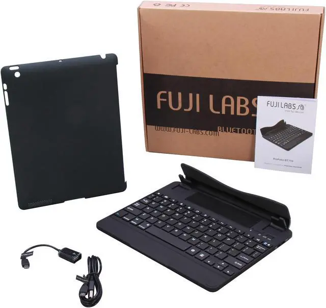 Alt view image 20 of 20 - Fuji Labs Black Multifunction iPad Bluetooth Keyboard
