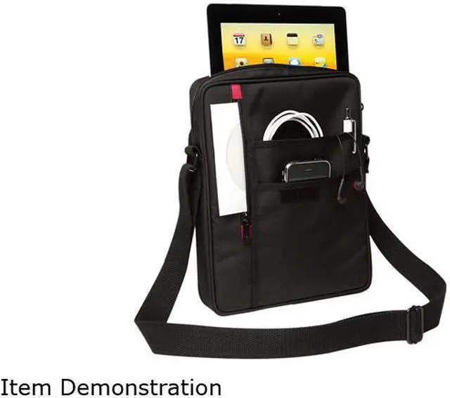 Alt view image 3 of 4 - V7 Black Premium Messenger Bag For Ipad And Tablets Up To 10.1” Model TD21BLK-1N